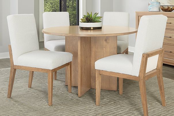 Artisan & Post by Vaughan-Bassett Crafted Cherry Dining by Ben & Erin Napier Bleached Cherry 60" Round Table -0
