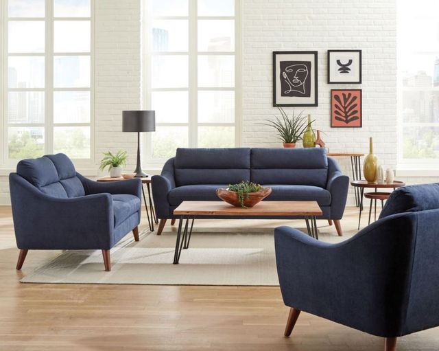 Coaster® Gano 2-Piece Navy Blue Living Room Set-0