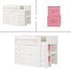 South Shore Tiara Pure White Twin Loft Bed with Desk-4