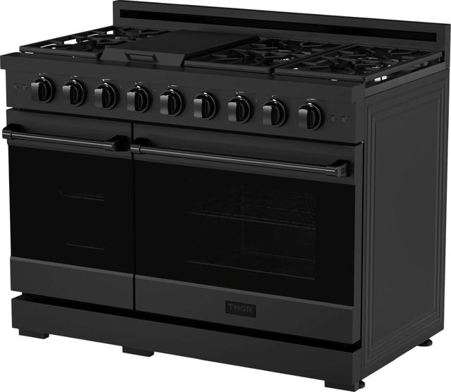 Thor Kitchen® Gordon Ramsay Series 48" Matte Black Pro Style Gas Range-2