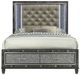 New Classic® Home Furnishings Radiance Black Pearl King Panel Storage Bed-2