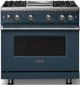Viking® 5 Series 36" Squall Pro Style Gas (NG) Range with Polished Chrome Trim-0