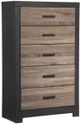 Signature Design by Ashley® Harlinton 4-Piece Charcoal/Warm Gray Queen Panel Bed Set-4