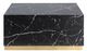 Mazin Furniture Astraia Black Faux Marble Large Cube Coffee Table with Brushed Gold Base-1