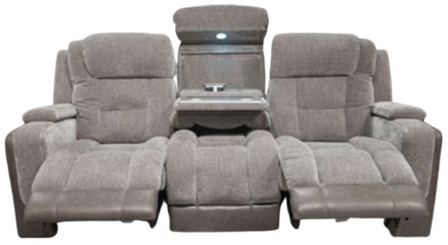 Signature Design by Ashley® Mixed Motion Shadow Power Reclining Sofa with Adjustable Headrest-3