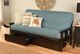 Kodiak Furniture Monterey Linen Aqua/Espresso Full Storage Futon with Mattress-3