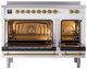 Ilve® Nostalgie II Series 48" White Pro Style Induction Range-1