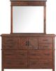 Elements International Jax Cherry Dresser and Mirror-1