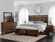 Mazin Furniture Frazier Park Brown Cherry Queen Bed-3