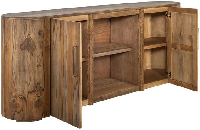 International Furniture Direct Balam Stained Brown TV Stand-3