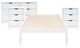 Powell® Portix 4-Piece White Twin Simple Bedroom Set-0