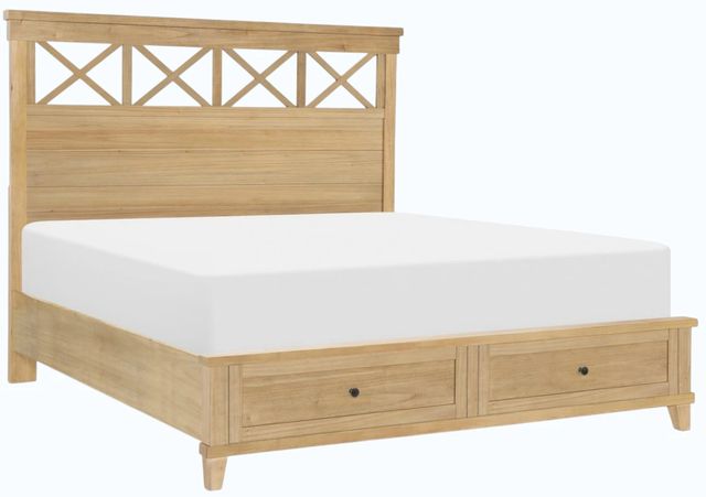 Legacy Classic XXX's And OOO's Amber Queen Panel Bed with Storage Footboard-0
