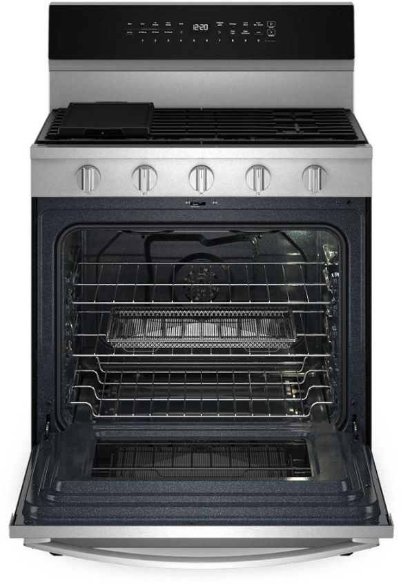 Whirlpool® 30" Fingerprint Resistant Stainless Steel Freestanding Gas Range-2