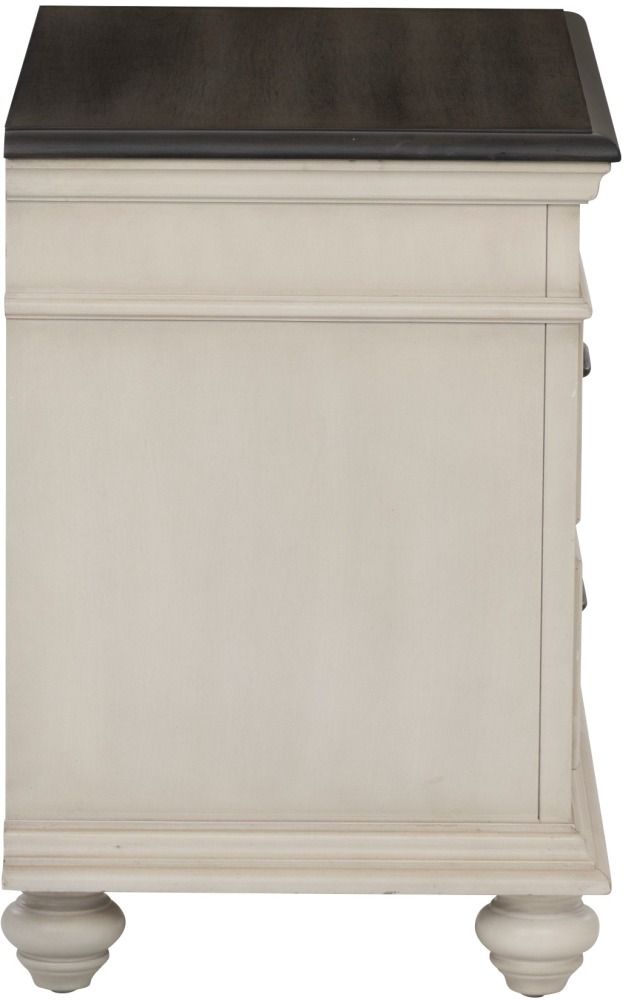 Powell® Carrington Antique White/Brown Nightstand-4