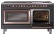 Ilve® Nostalgie II Noblesse 60'' Graphite Matte Pro Style Dual Fuel Range with Copper Trim-4