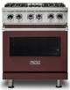 Viking® 5 Series 30" Kalamata Red Pro Style Dual Fuel Natural Gas Range-0