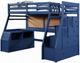ACME Furniture Jason II Navy Blue Twin Loft Bed with Storage-0