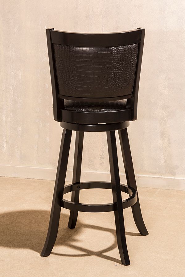 HH2 Home Brannon Black Swivel Bar Stool-3