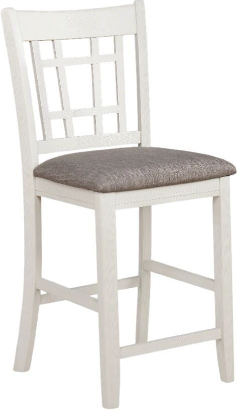 Crown Mark Hartwell Chalk/Gray Counter Chair-0