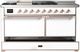 Ilve® Majestic III 60'' White Pro Style Dual Fuel Liquid Propane Range with Solid Door and Copper Trim-4