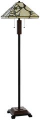 Cal® Lighting & Accessories Tiffany Dark Bronze/Wood Floor Lamp-1