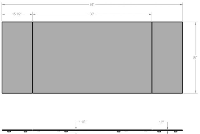 Amisco Customizable Lewis 91" Rectangular Dining Table-2