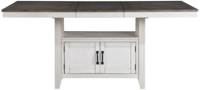 New Classic® Home Furnishings Richland White Counter Height Dining Table with Brown Top -1