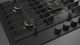 Fulgor Milano Matteo 400 Series 36" Matte Black Porcelain Gas Cooktop with Matte Brass Burners-4