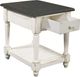 aspenhome® Hinsdale Greywood Chairside Table with Cottonwood Base-1