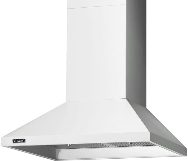 Viking® 3 Series 30" Frost White Chimney Wall Hood-0