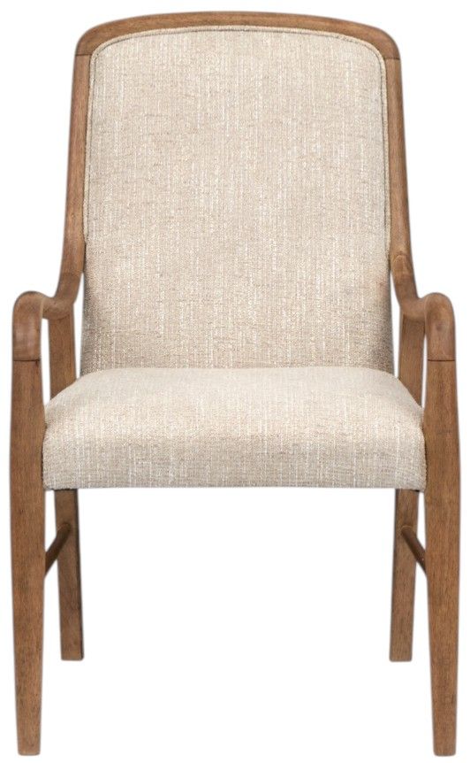 Magnussen Home® Woodward Beige/Dark Clove Brown Dining Arm Chair with Upholstered Seat and Back-1