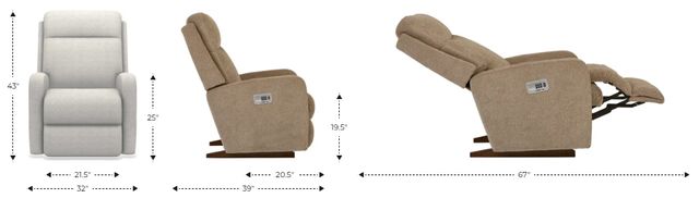 La-Z-Boy® Finley Parchment Power Rocking Recliner with Headrest-2