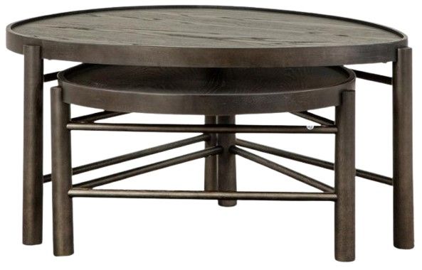 Magnussen Home® Hadleigh Black Coffee Bean Nesting Cocktail Table-1