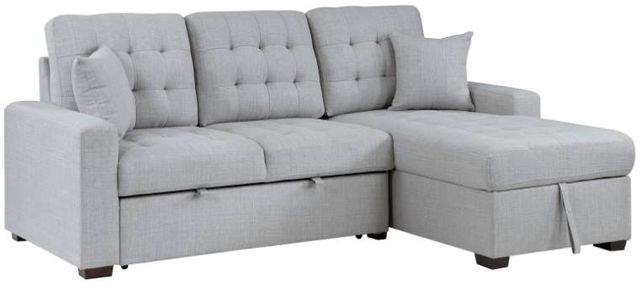 Homelegance® McCafferty 2-Piece Gray Right-Arm Facing Sleeper Sectional with Hidden Storage-2