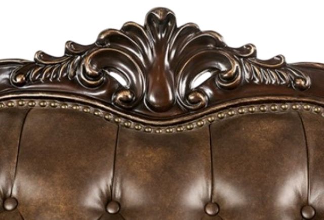 Furniture of America® Ensenada Brown/Dark Cherry Sofa-4