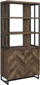Coaster® Millbrook Rustic Oak/Gunmetal Bookcase-0