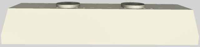 Vent-A-Hood® 66" Biscuit Wall Mounted Liner Insert-3
