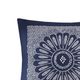 Olliix by INK+IVY Sofia Navy Cotton Embroidered Decorative Square Pillow-3