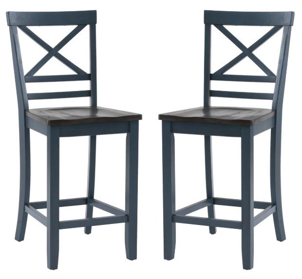 Powell® Laurel 2-Piece Blue Counter Stool Set-0