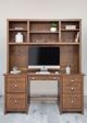 Mako Wood Furniture Inc. Home Office 2-Piece Large Double Pedestal Desk and Hutch Set-2