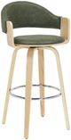 Armen Living Daxton Oak/Vintage Green Bar Stool-0