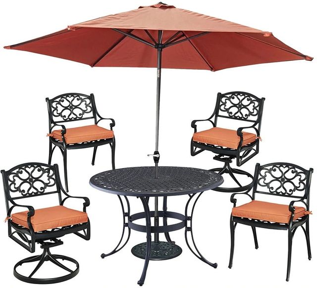 homestyles® Sanibel 6-Piece Black Outdoor Dining Set-0