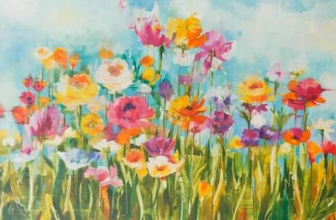Stylecraft Green/Light Blue/Light Green/Orange/Purple/Yellow/White Wall Art-1