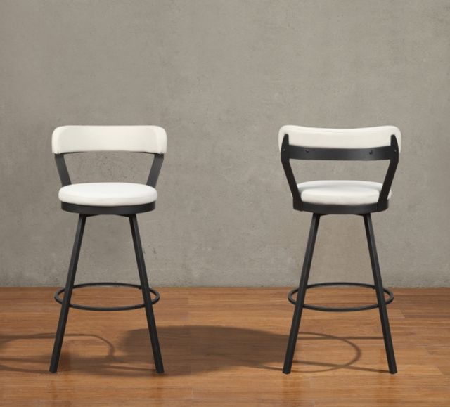 Homelegance® Appert Dark Gray/White Swivel Pub Height Chair-1