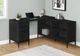 Monarch Specialties Inc. Black Oak L-Shaped Office Desk-1