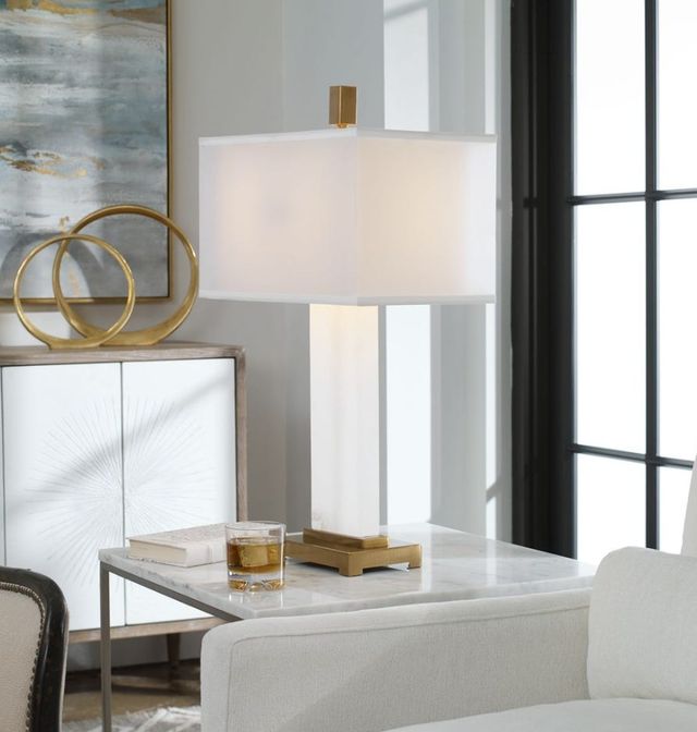 Uttermost® Athanas White Table Lamp-2
