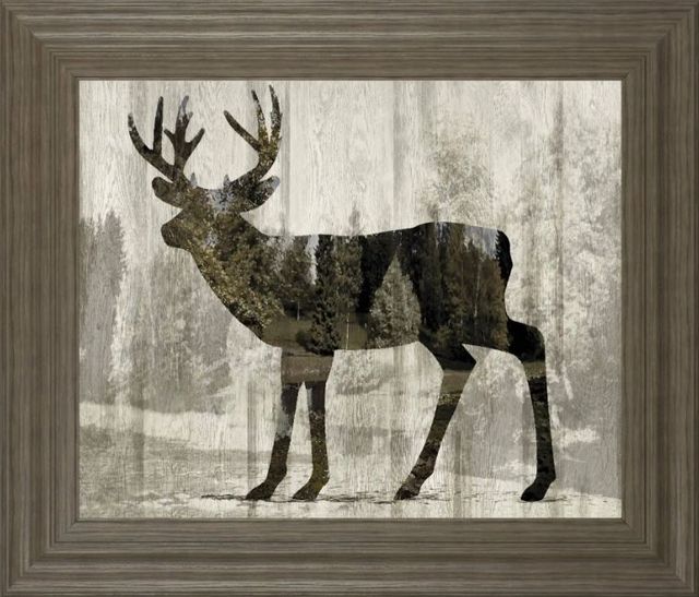 Classy Art Camouflage Animals Deer by Tania Bello Framed Print Wall Art-0
