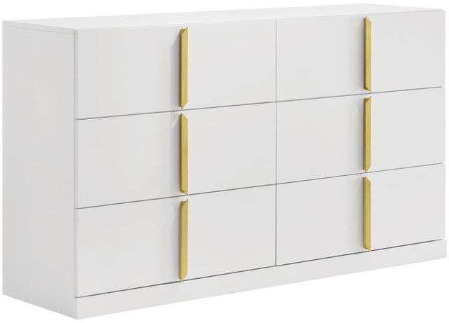 Coaster® Ines White High Gloss Bedroom Dresser Cabinet-0
