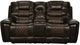 Corinthian Furniture Mcgregor Brown/Tobacco 78" Manual Reclining Loveseat with Console-0