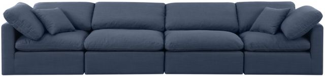 Meridian Furniture Indulge Navy 140" Sofa-2
